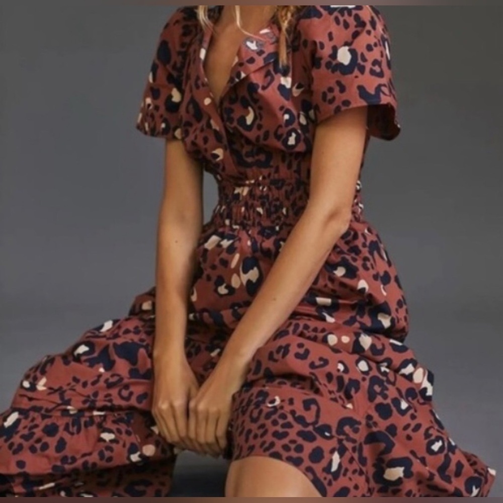 Maeve Somerset Leopard Maxi Dress XS - Picture 9 of 11
